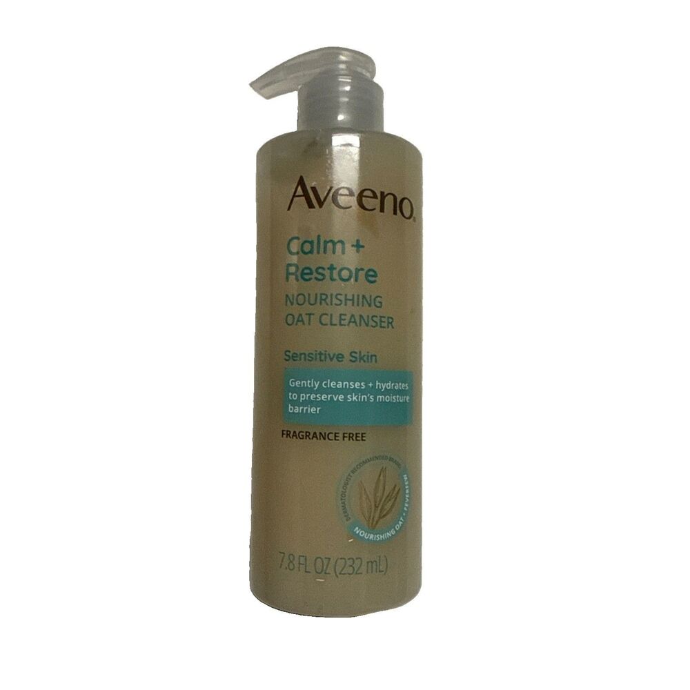Aveeno Calm + Restore Nourishing Oat Face Cleanser Daily Hydrating Facial 7.8oz